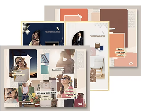 Examples of collage templates.