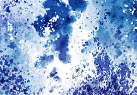 A bluish purple canvas of splatter and star effects created with a brush tool