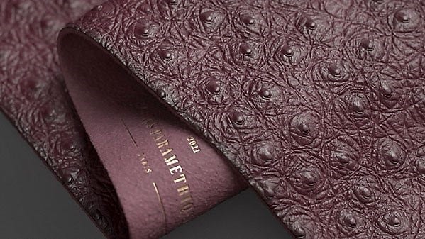 PBR asset of a piece of burgundy leather