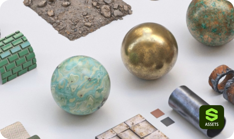 https://www.adobe.com/products/substance3d/3d-assets.html | The Substance 3D Assets library is included in every Substance 3D subscription.