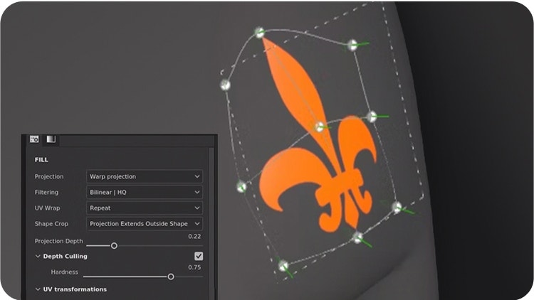 Logo being added to a 3d model