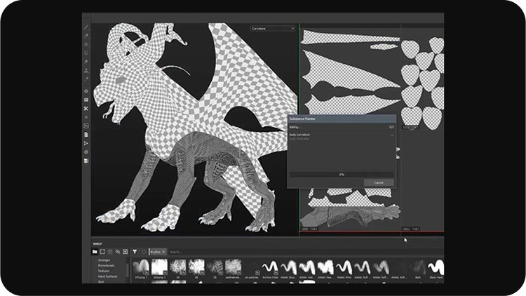 3d rendering of a dragon