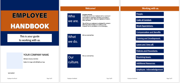 Screenshot of free downloadable Employee Template PDF.