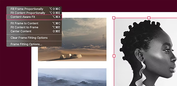 Using the Content Aware Fit feature in Adobe InDesign