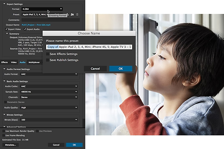 Converting video in Adobe Media Encoder