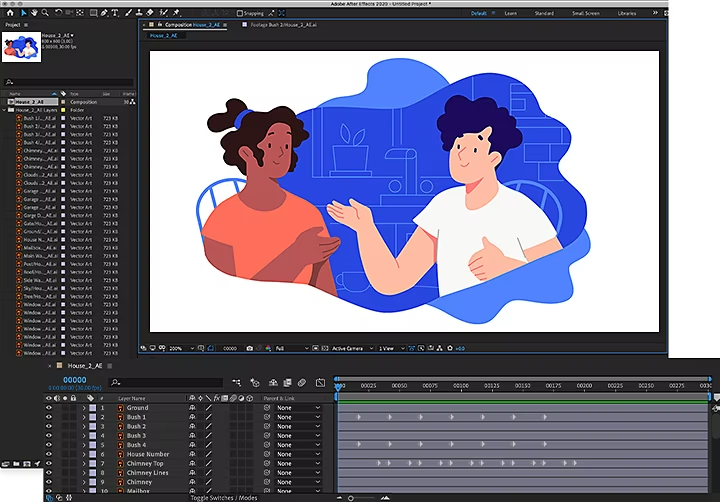 การเพิ่มคีย์เฟรมลงใน Adobe After Effects