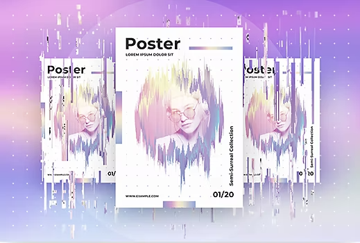 Poster design template for Adobe Photoshop