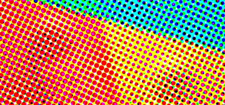 image of colourful abstract halftone art with dots