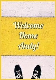 Yellow Welcome Home Card