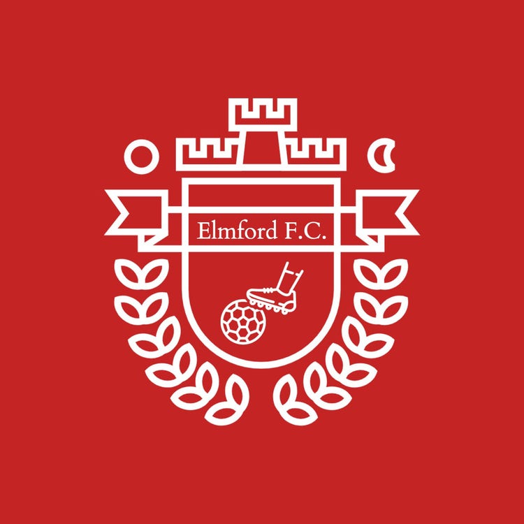 Red & White Football Club Crest Logo