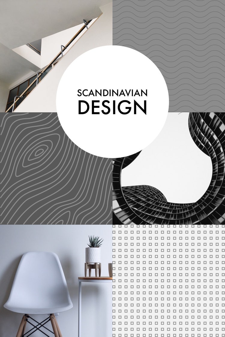 Black and White Scandinavian Design Collage