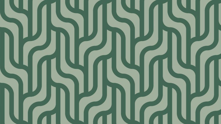 Green Monochrome Art Deco Design Zoom Background