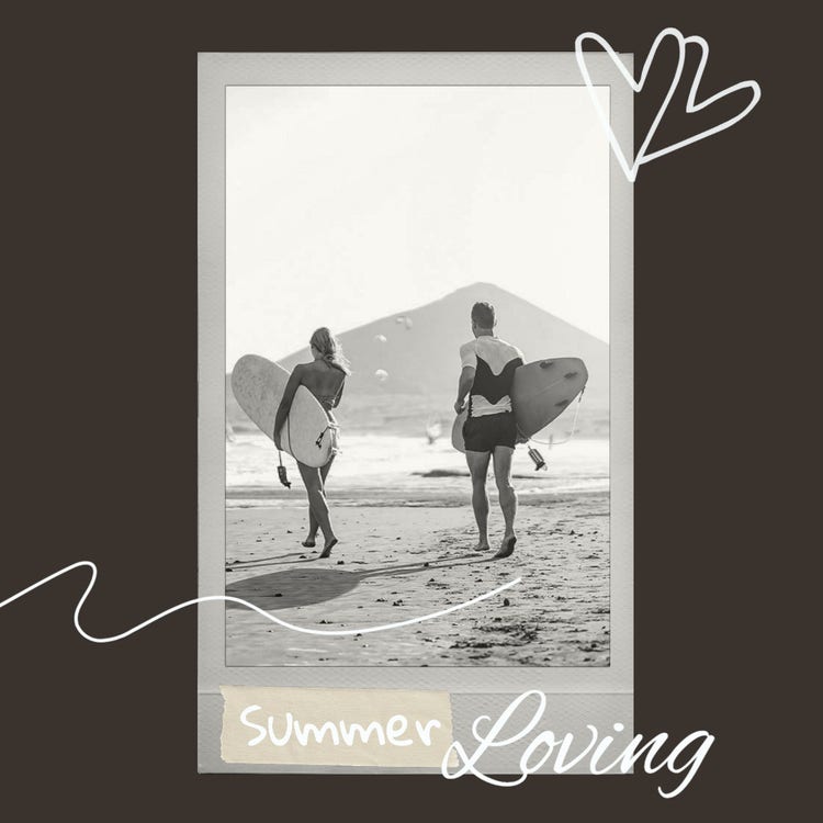 Black & White Minimal Summer Loving Instagram Square Post