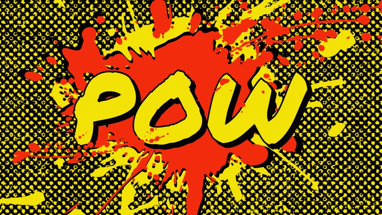 Yellow and Red Comic Book Style Onomatopoeia Zoom Background
