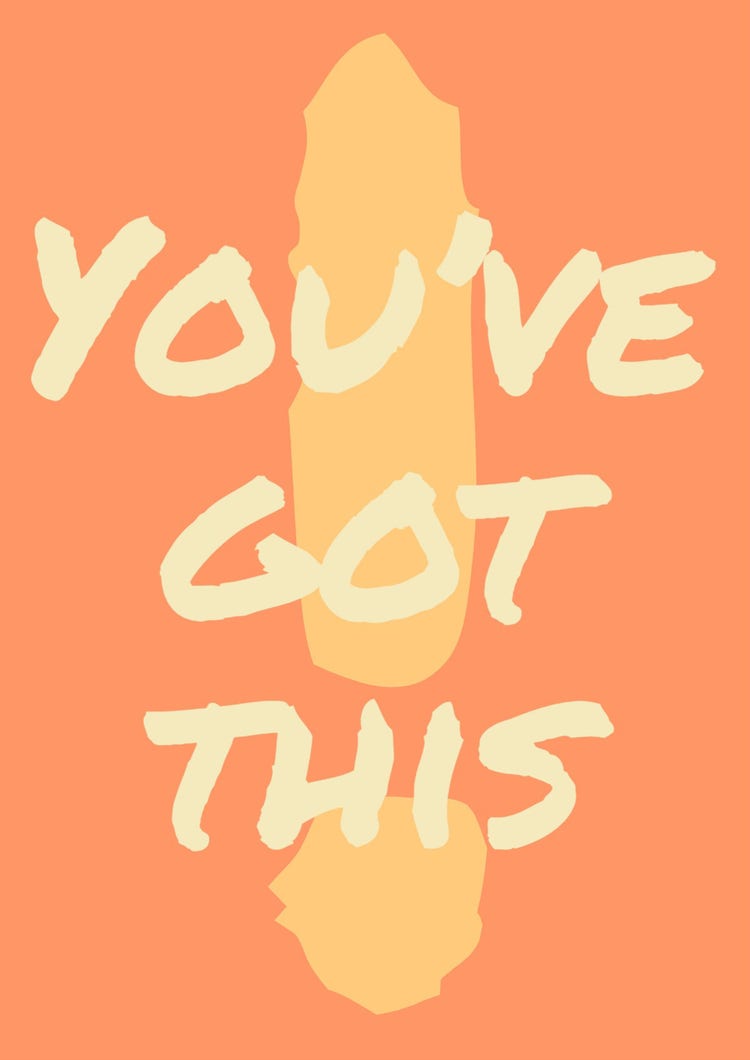 Orange Bold You've Got This A3 Poster