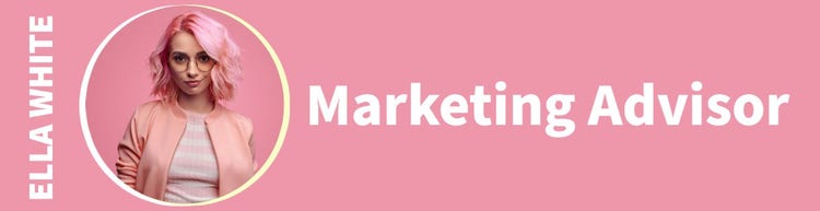 Pink Background Marketing Advisor LinkedIn Profile Cover