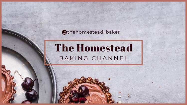 Grey Homestead Baking Youtube Channel Art