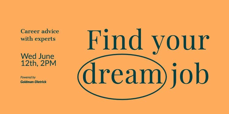 Orange navy find your dream job minimal eventbrite