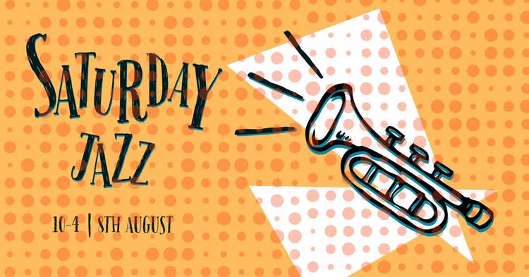 Orange and Black Jazz Party Ad Facebook Banner