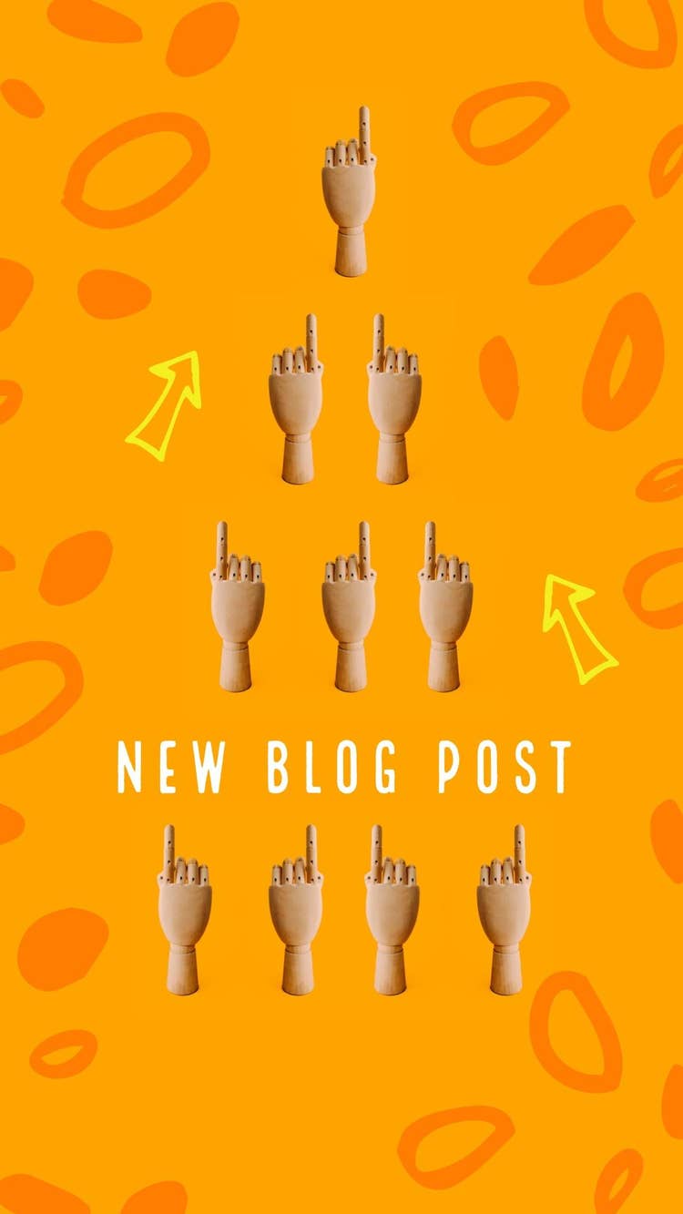 Orange Pointing Blog Post Instagram Story