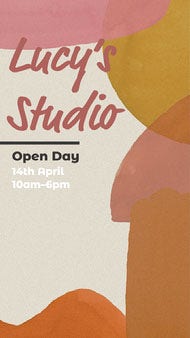 Brown Organic Open Studio Facebook Story Ad