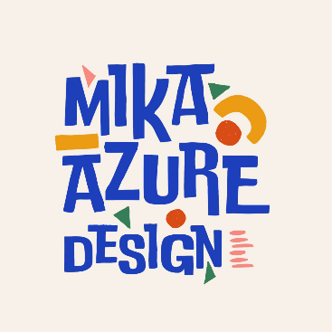 Beige & Blue Designer Logo