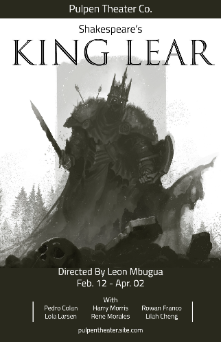 Black & White King Lear Theatre Poster