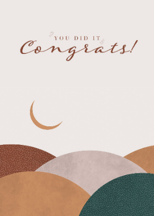 Beige You Did It Congrats Card