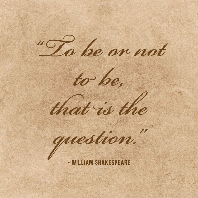 Beige Old Paper Vintage Cursive William Shakespeare Quote Instagram Square