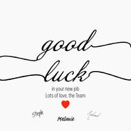 Black White Red Good Luck Group Card Instagram Square