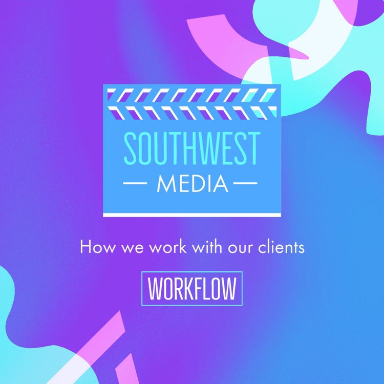 Set Blue Green Pink Colorful Media Company Workflow Instagram Carousel