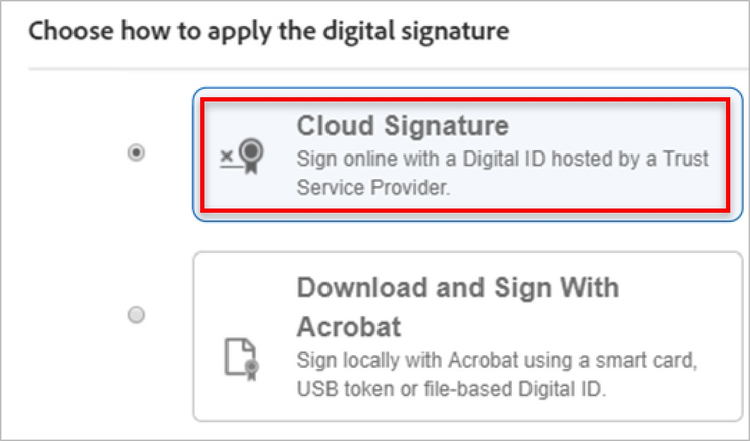 Select signature source and select name.