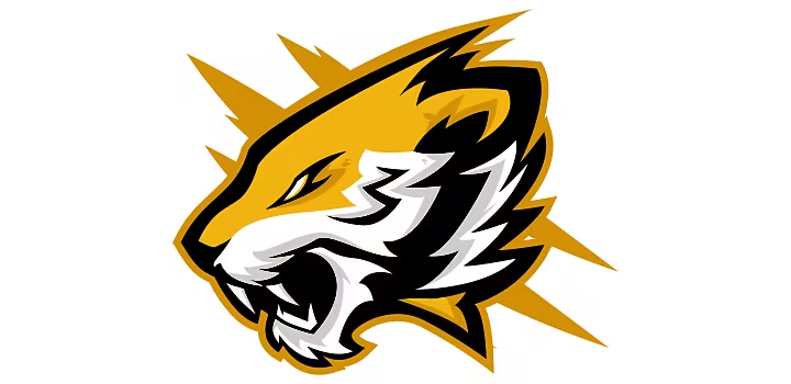 A mascot logo design using a tiger